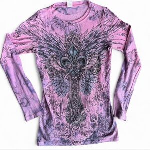 Vintage Y2K R.Rouge USA Rhinestone
Fleur-de-Lis Top